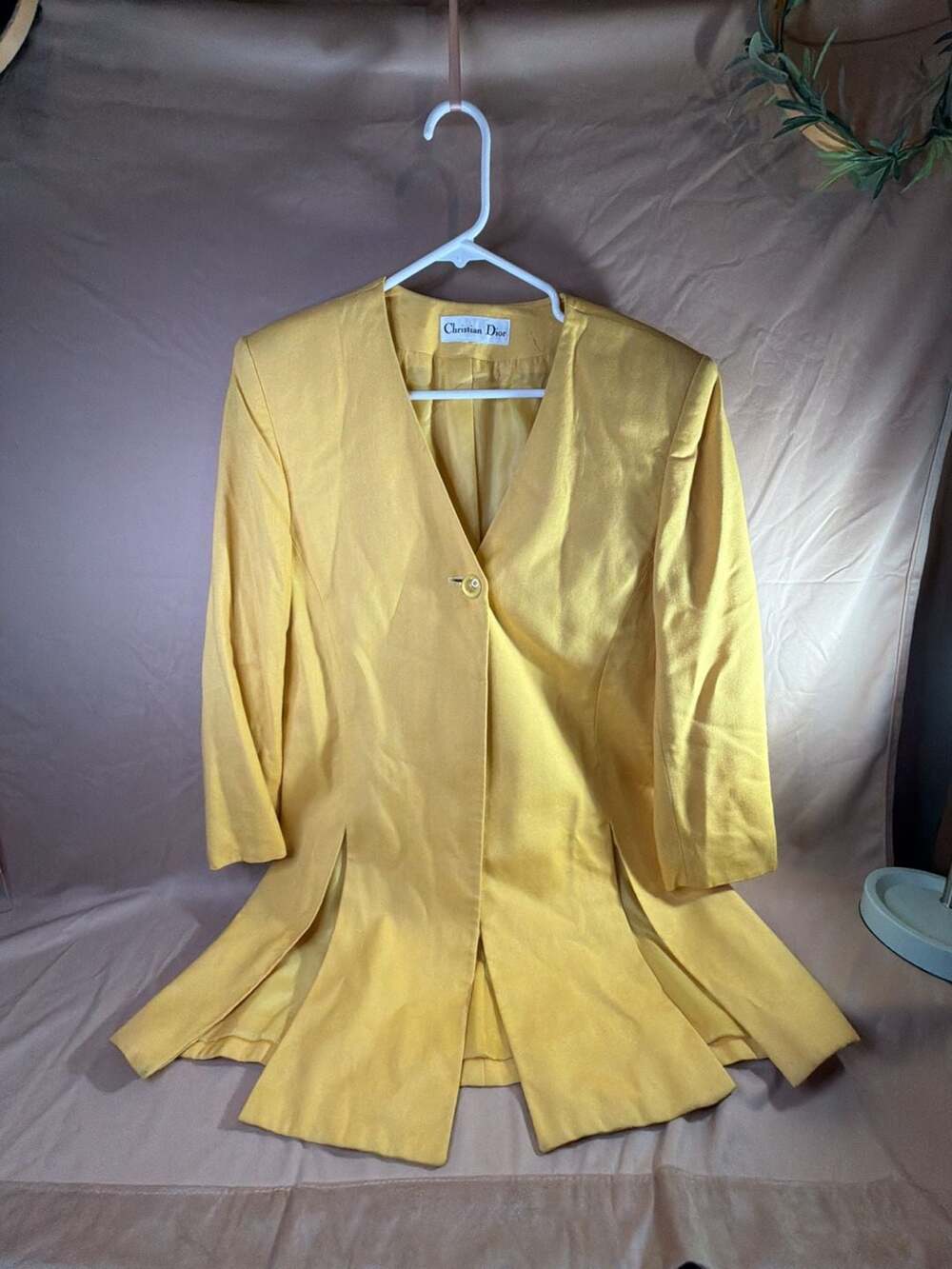 Vintage Christian Dior Yellow Blazer